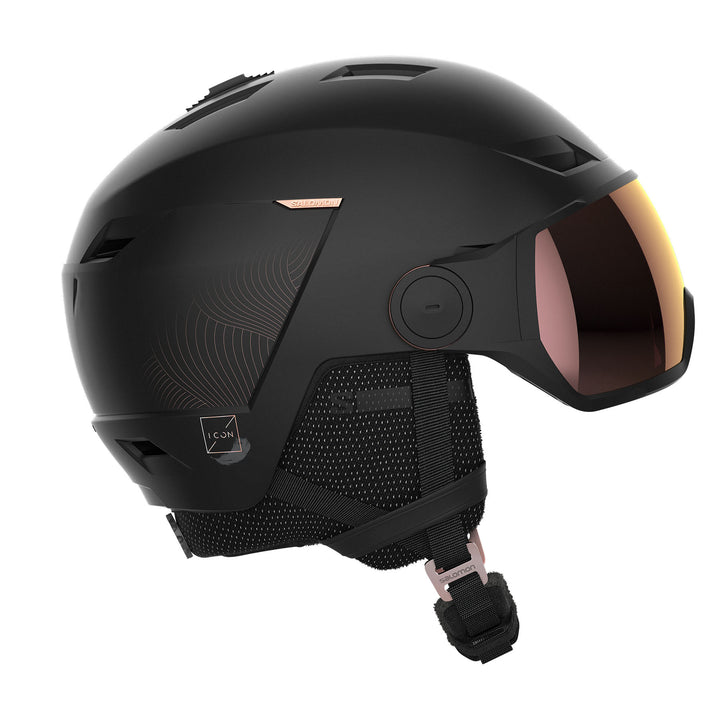 Salomon Women's Icon LT Ski Sigma Visor Helmet #color_black