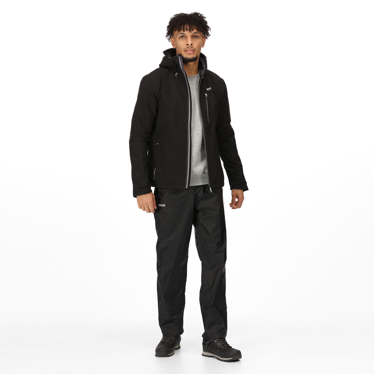 Regatta Men's Pack-It Waterproof Overtrousers Black / Small-Black / Medium-Black / Large-Black / X-Large-Black / XX-Large #- 53 Degrees North 