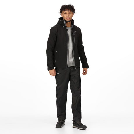 Regatta Men's Pack-It Waterproof Overtrousers Black / Small-Black / Medium-Black / Large-Black / X-Large-Black / XX-Large #- 53 Degrees North 