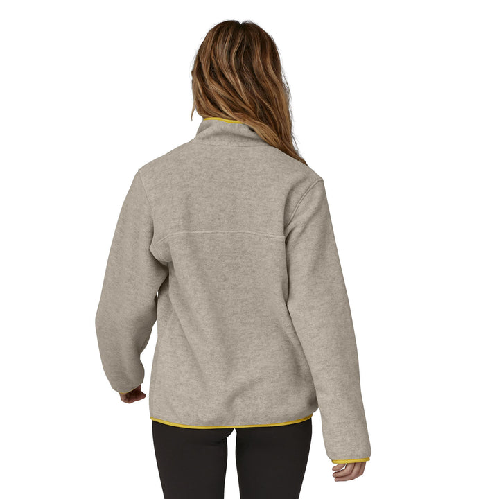 Patagonia Women's Lightweight Synch Snap-T Pullover #color_oatmeal-heather-with-shine-yellow