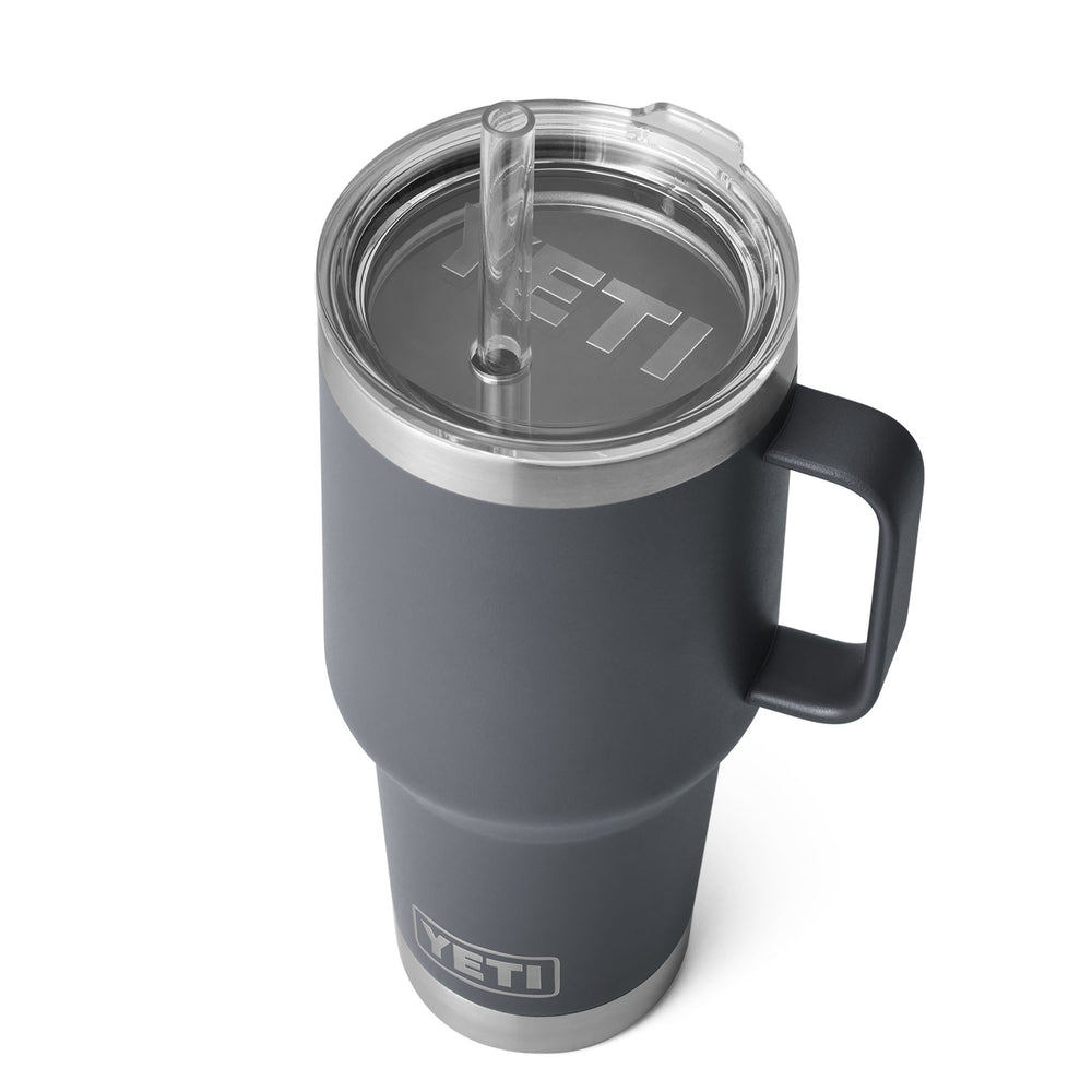 YETI Yeti Rambler 35 oz (994 ml) Mug with Straw Lid #color_charcoal