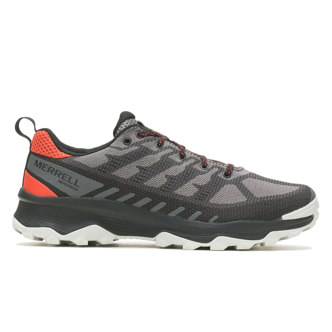 Merrell Men's Speed Eco Waterproof Hiking Shoes #color_charcoal-tangerine