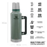 Stanley Classic Legendary Bottle 1.9L Hammertone Green #- 53 Degrees North 
