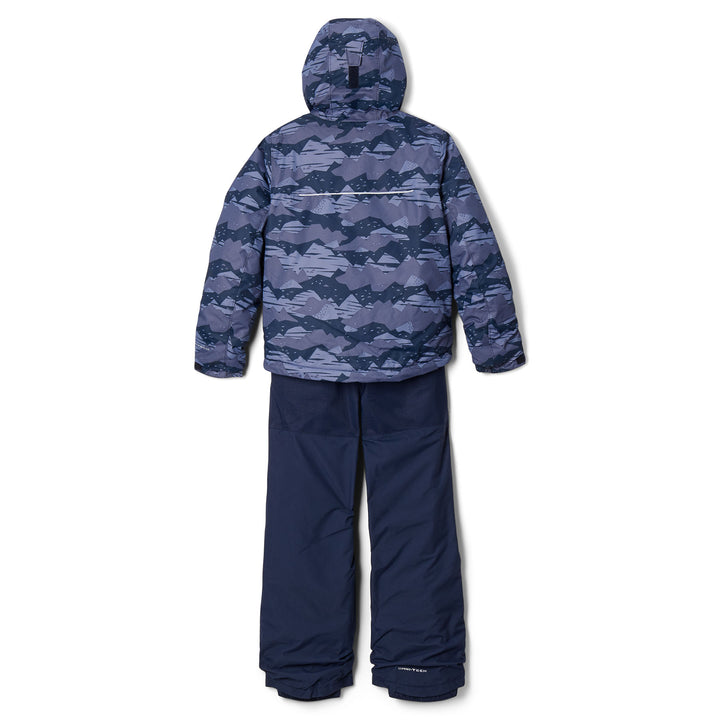Columbia Kids' Buga Waterproof Snow Jacket & Pants Set #color_collegiate-navy-scrapscape-tonal