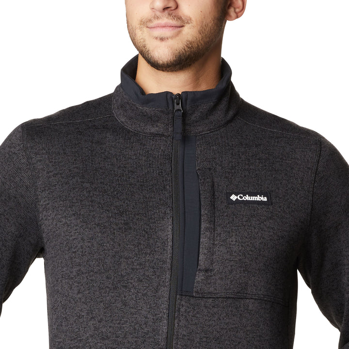 Columbia Men's Sweater Weather Full Zip Fleece Jacket #color_black-heather