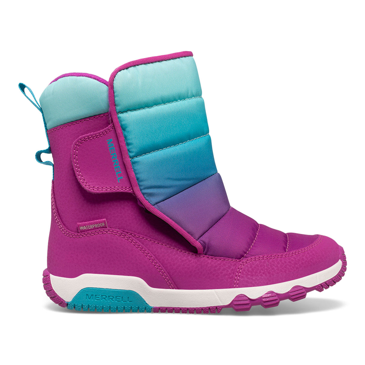 Merrell Kids' Free Foam Puffer Waterproof Snow Boots Berry/Turquoise / UK 12-Berry/Turquoise / UK 13-Berry/Turquoise / UK 1-Berry/Turquoise / UK 2-Berry/Turquoise / UK 3 #- 53 Degrees North 