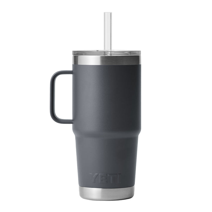 YETI Yeti Rambler 25 Oz Mug with Straw Lid #color_charcoal