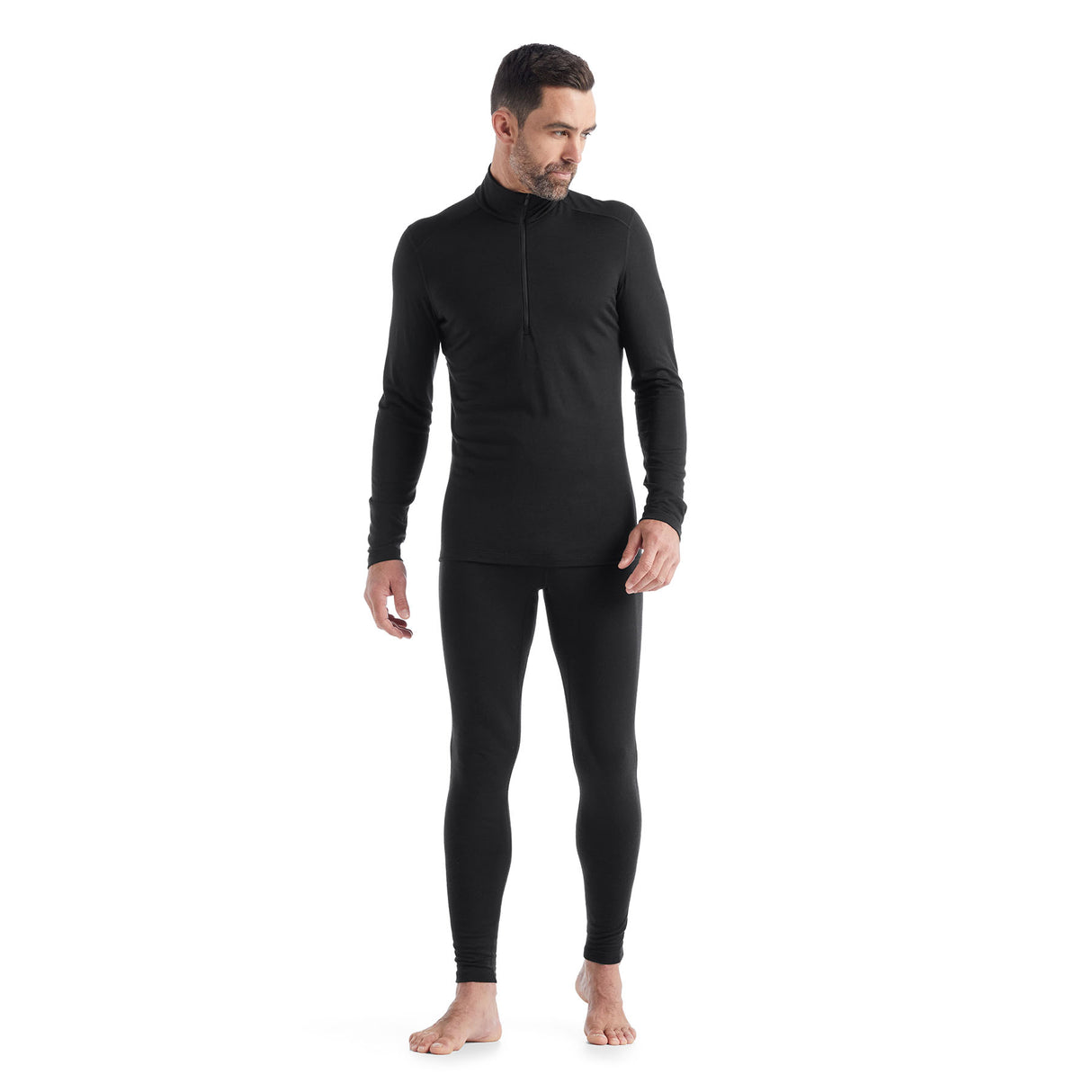 Icebreaker Men's 200 Oasis Long Sleeve Half Zip Baselayer Black / Small-Black / Medium-Black / Large-Black / X-Large-Black / XX-Large #- 53 Degrees North 