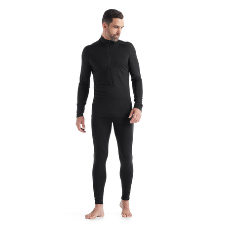 Icebreaker Men's 200 Oasis Long Sleeve Half Zip Baselayer Black / Small-Black / Medium-Black / Large-Black / X-Large-Black / XX-Large #- 53 Degrees North 