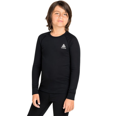 ODLO Kids' Active Warm Eco Baselayer Top Black / Age 3-4-Black / Age 5-6-Black / Age 7-8-Black / Age 9-10-Black / Age 11-12 #- 53 Degrees North 