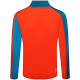 Dare 2b Kids' Formate II Core Stretch Midlayer Top #color_gulfstream-fjord-blue-rusty-orange