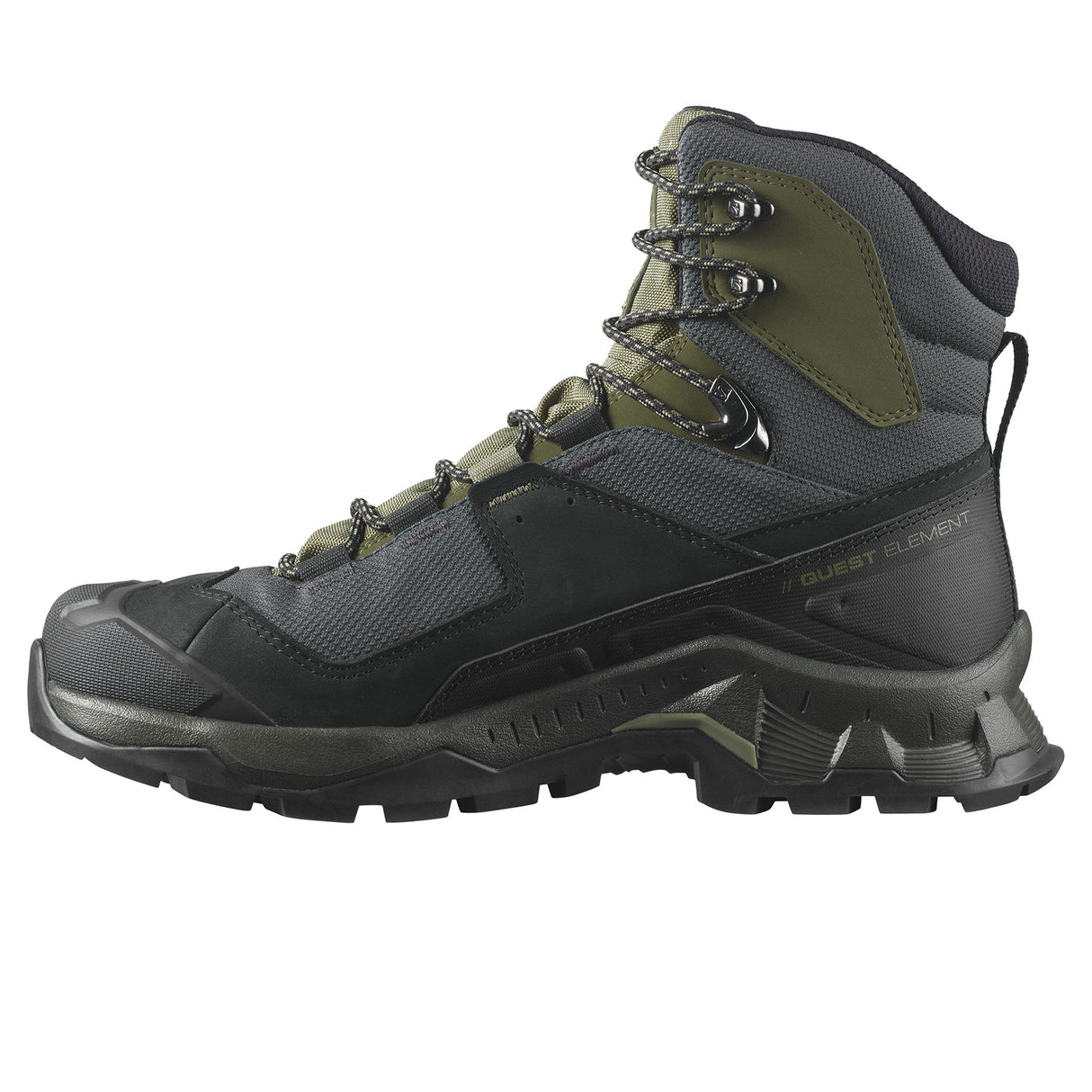 Salomon Men's Quest Element GORE-TEX Hiking Boots Black/Deep Lichen Green/Olive Night / UK 8-Black/Deep Lichen Green/Olive Night / UK 9-Black/Deep Lichen Green/Olive Night / UK 10-Black/Deep Lichen Green/Olive Night / UK 11-Black/Deep Lichen Green/Olive Night / UK 12 #- 53 Degrees North 