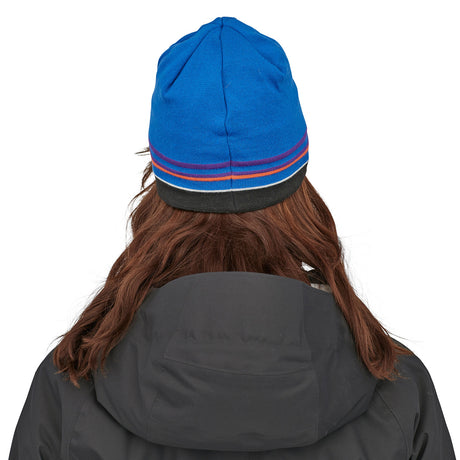 Patagonia Beanie Hat Black-Classic Fitz Roy/Andes Blue-Logo Belwe/Black - 53 Degrees North 