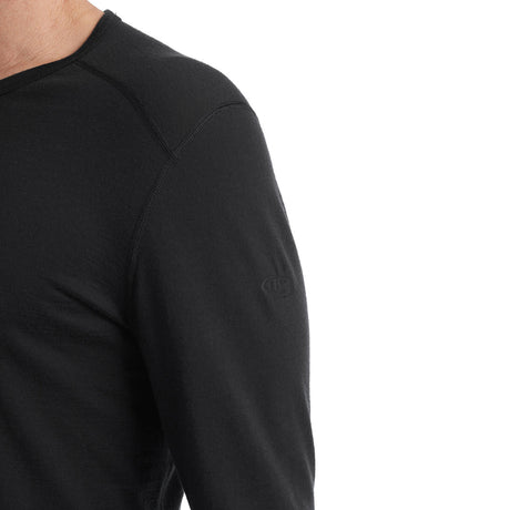 Icebreaker Men's Merino 200 Oasis Crewe Thermal Top Black / Small-Black / Medium-Black / Large-Black / X-Large-Black / XX-Large #- 53 Degrees North 