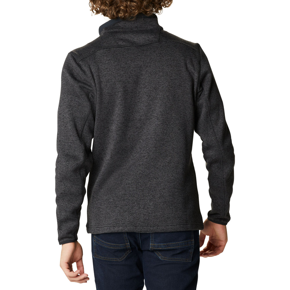 Columbia Men's Sweater Weather Half Zip Fleece Pullover #color_black-heather-black