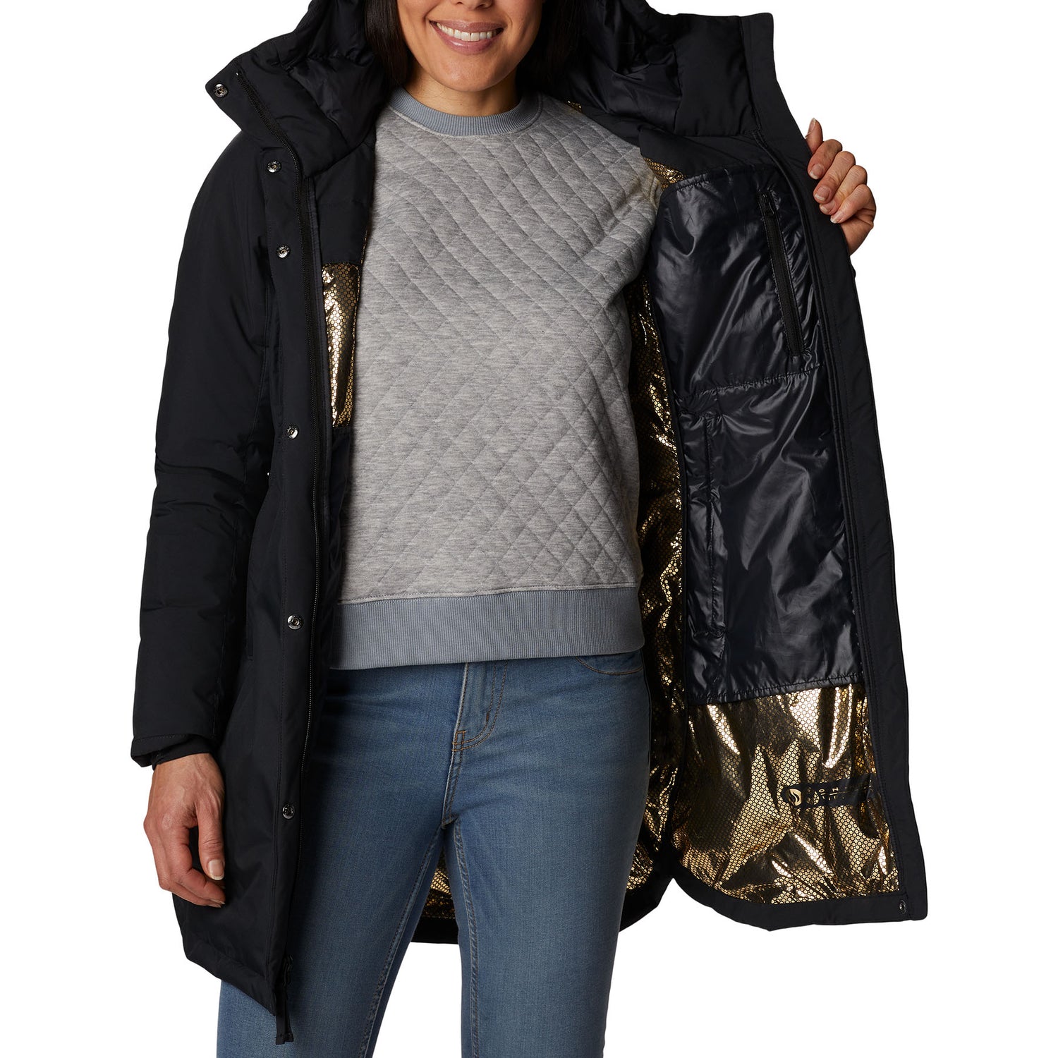 Columbia Women's Mountain Croo II Mid Down Jacket Chalk/Camel Brown / X-Small-Chalk/Camel Brown / Small-Chalk/Camel Brown / Medium-Chalk/Camel Brown / Large-Chalk/Camel Brown / X-Large #- 53 Degrees North 