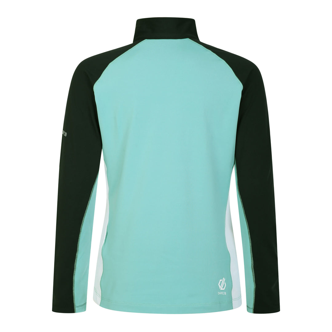 Dare 2b Women's Involved II Recycled Core Stretch Midlayer Top #color_canton-green-black-white