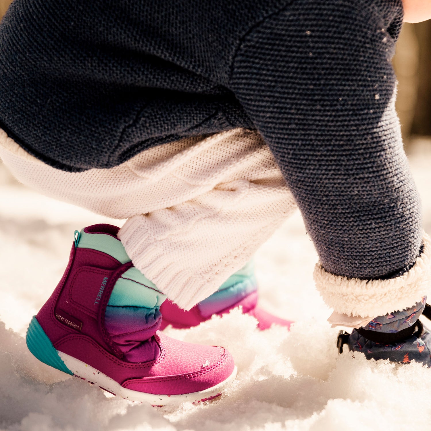 Merrell Kids' Free Foam Puffer Waterproof Snow Boots Berry/Turquoise / UK 12-Berry/Turquoise / UK 13-Berry/Turquoise / UK 1-Berry/Turquoise / UK 2-Berry/Turquoise / UK 3 #- 53 Degrees North 