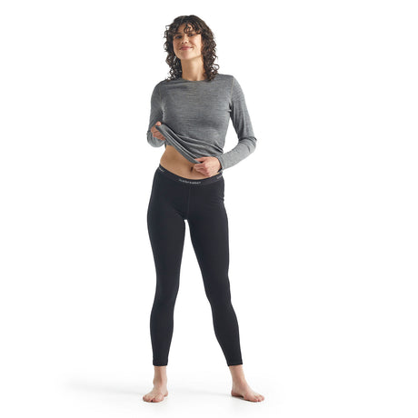 Icebreaker Women's Merino 200 Oasis Leggings Black / X-Small-Black / Small-Black / Medium-Black / Large-Black / X-Large #- 53 Degrees North 
