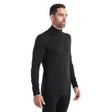 Icebreaker Men's 200 Oasis Long Sleeve Half Zip Baselayer Black / Small-Black / Medium-Black / Large-Black / X-Large-Black / XX-Large #- 53 Degrees North 