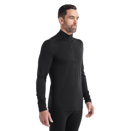 Icebreaker Men's 200 Oasis Long Sleeve Half Zip Baselayer Black / Small-Black / Medium-Black / Large-Black / X-Large-Black / XX-Large #- 53 Degrees North 