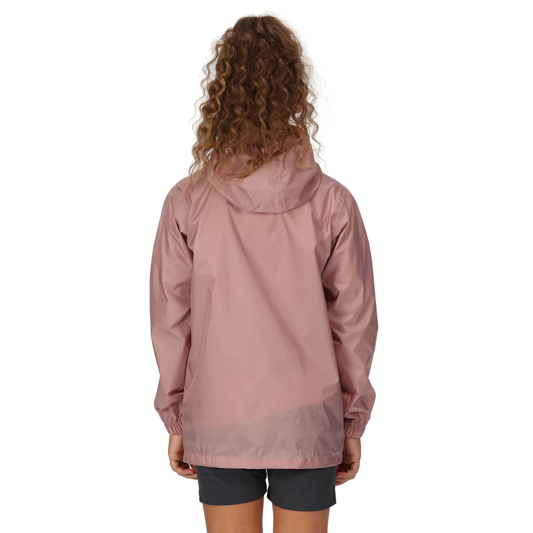 Regatta Kids' Pack It Waterproof Packaway Jacket #color_dusky-rose