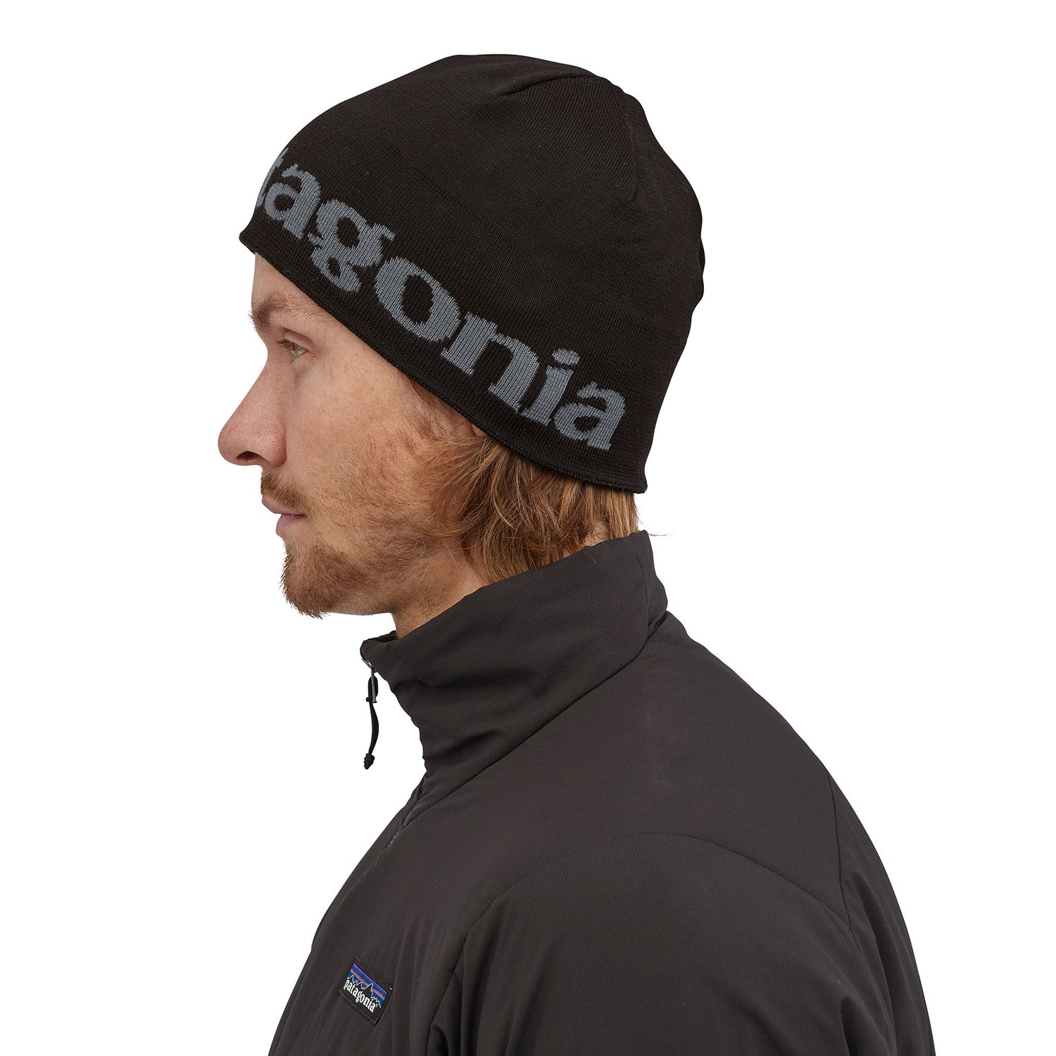 Patagonia Beanie Hat Black-Classic Fitz Roy/Andes Blue-Logo Belwe/Black #- 53 Degrees North 