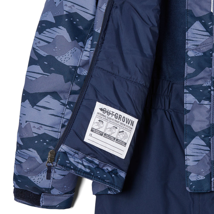 Columbia Kids' Buga Waterproof Snow Jacket & Pants Set #color_collegiate-navy-scrapscape-tonal