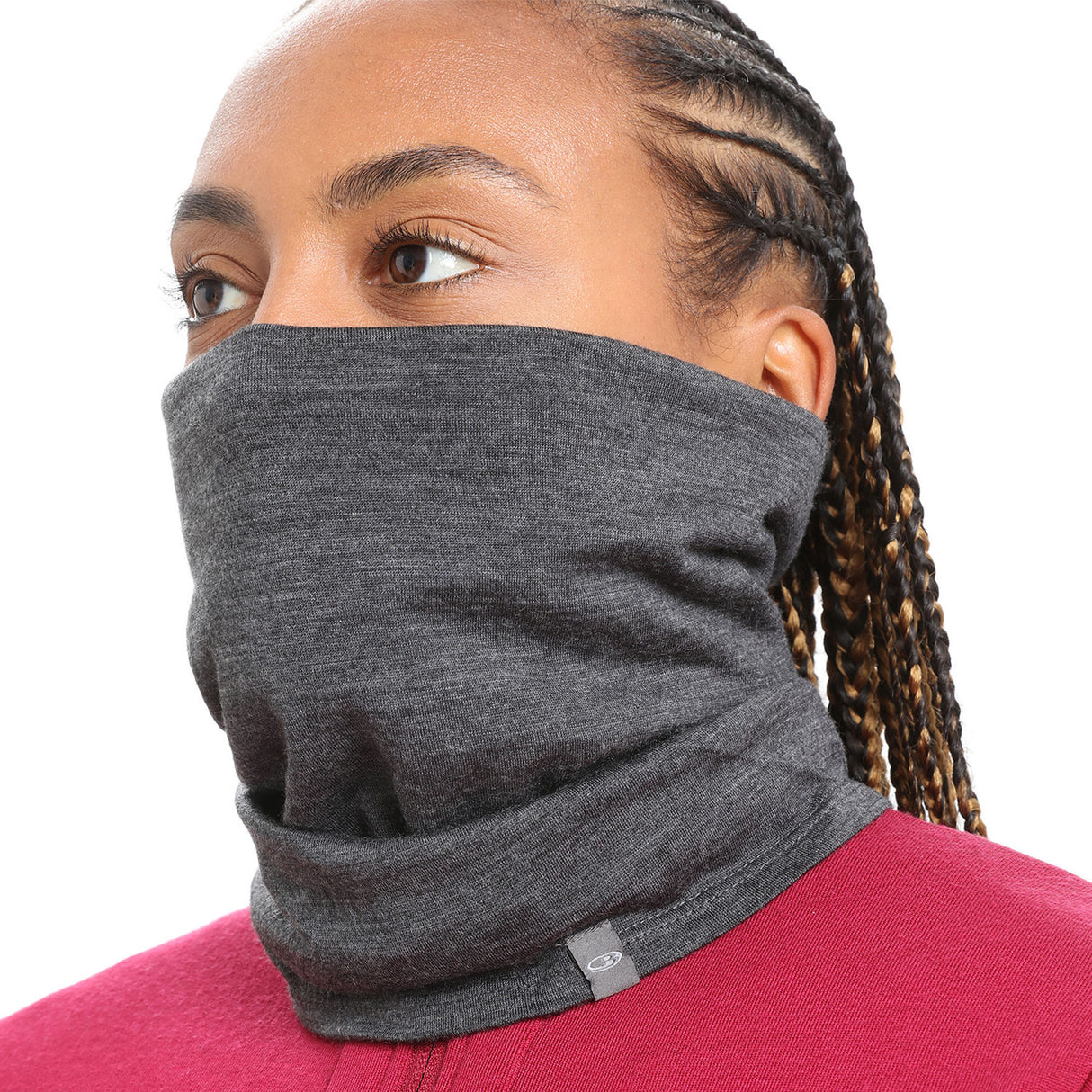 Icebreaker Unisex Merino Flexi Chute Neck Gaiter Jet Heather-Black #- 53 Degrees North 