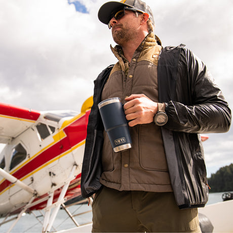 YETI Rambler 20 oz (591 ml) Travel Mug Tropical Pink-Navy-White-Rescue Red-Charcoal #- 53 Degrees North 