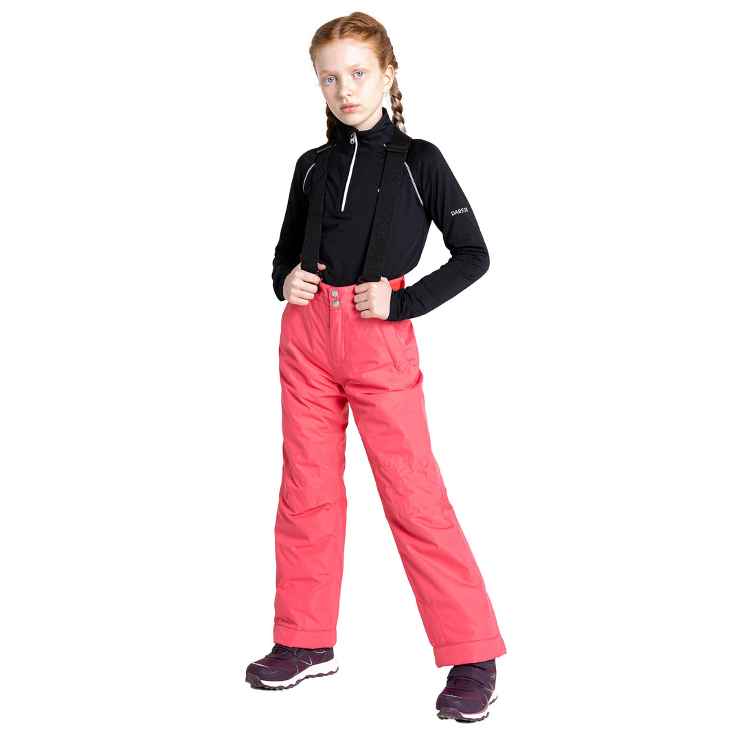 Dare 2B Kids' Motive Waterproof Insulated Ski Pants #color_geranium-pink