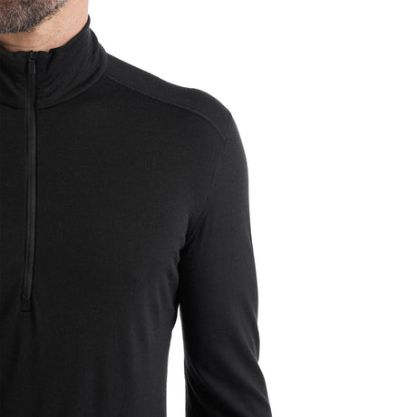 Icebreaker Men's 200 Oasis Long Sleeve Half Zip Baselayer Black / Small-Black / Medium-Black / Large-Black / X-Large-Black / XX-Large #- 53 Degrees North 
