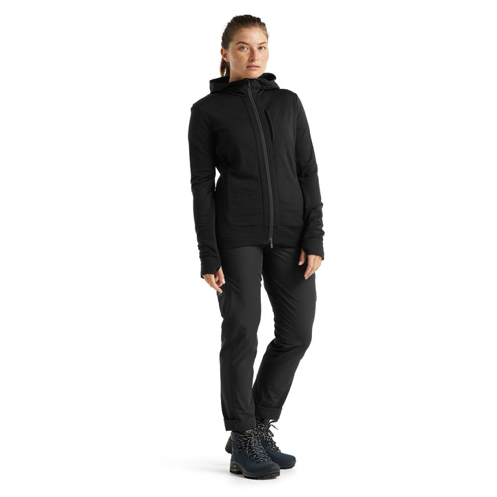 Icebreaker Women's Quantum III Long Sleeve Zip Hoodie #color_black