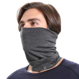 Icebreaker Unisex Merino Flexi Chute Neck Gaiter Jet Heather-Black #- 53 Degrees North 