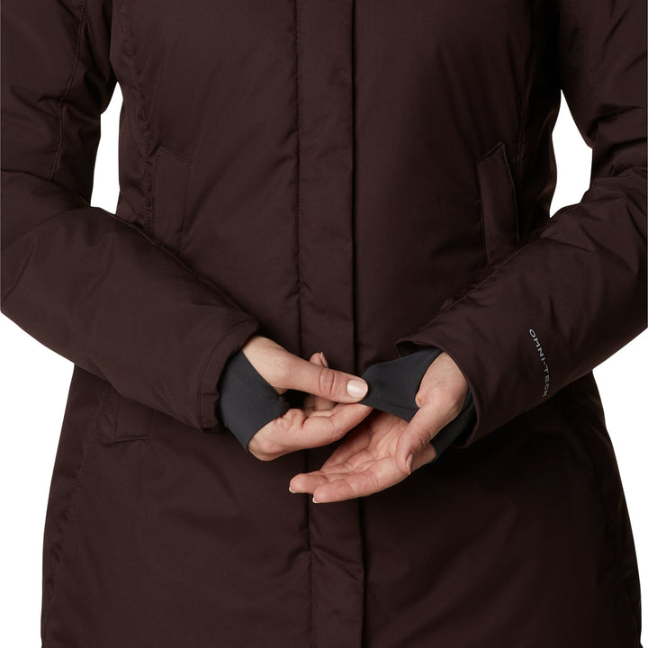 Columbia Women's Mountain Croo II Waterproof Hooded Mid Down Jacket #color_new-cinder