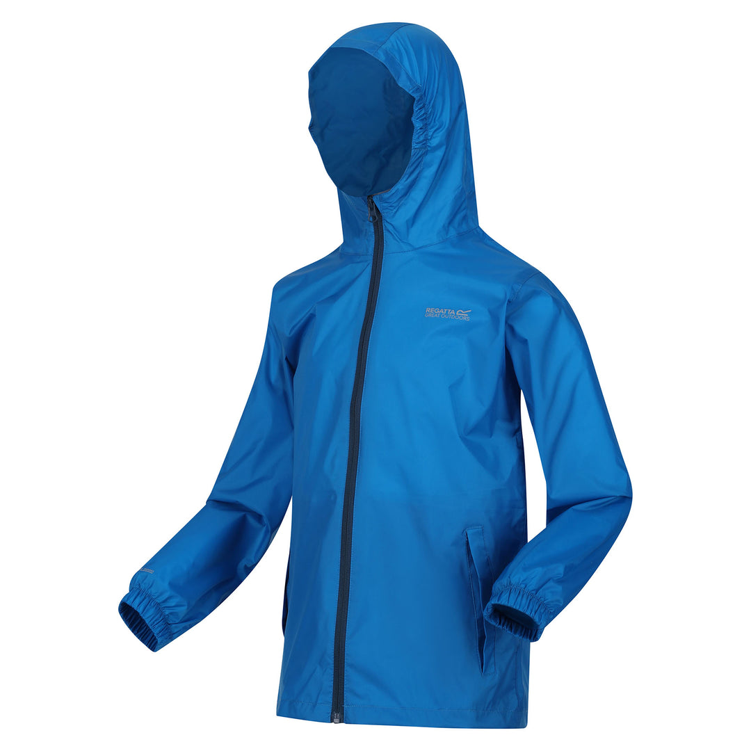 Regatta Kids' Pack It Waterproof Packaway Jacket #color_indigo-blue