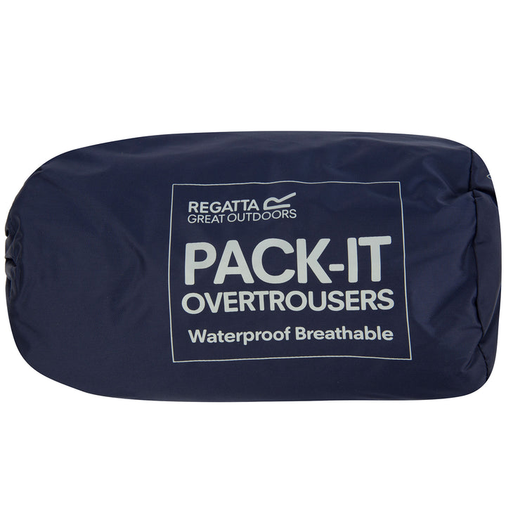 Regatta Men's Pack-It Waterproof Overtrousers #color_navy