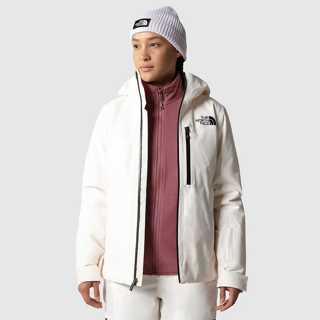 The North Face Women's Descendit Ski Jacket #color_gardenia-white