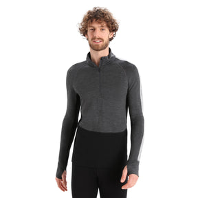 Icebreaker Men's Zoneknit 260 Long Sleeve Half Zip Base Layer Top Jet Heather / Small-Jet Heather / Medium-Jet Heather / Large-Jet Heather / X-Large-Jet Heather / XX-Large #- 53 Degrees North 