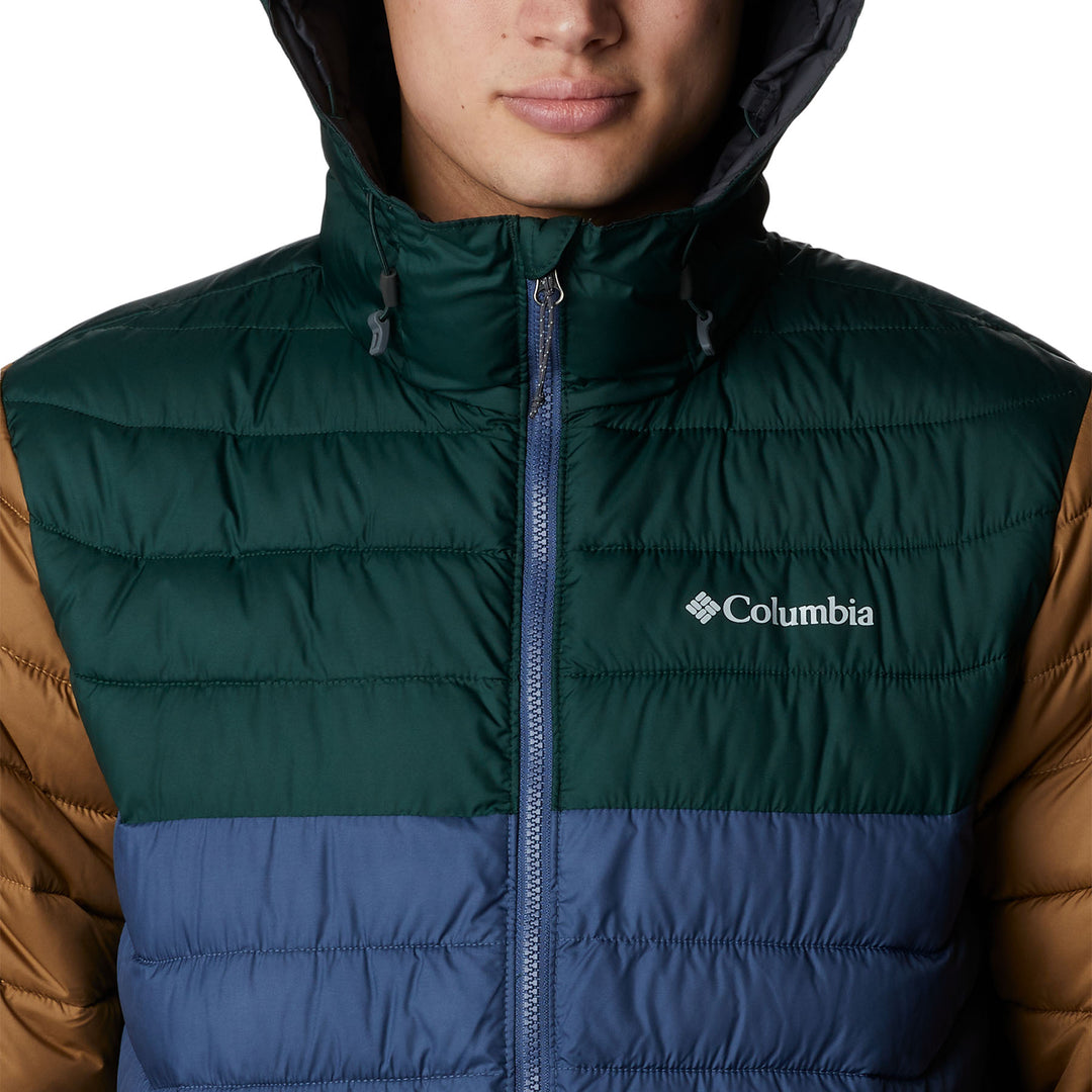 Columbia Men's Powder Lite Hooded Jacket #color_dark-mountain-spruce-delta
