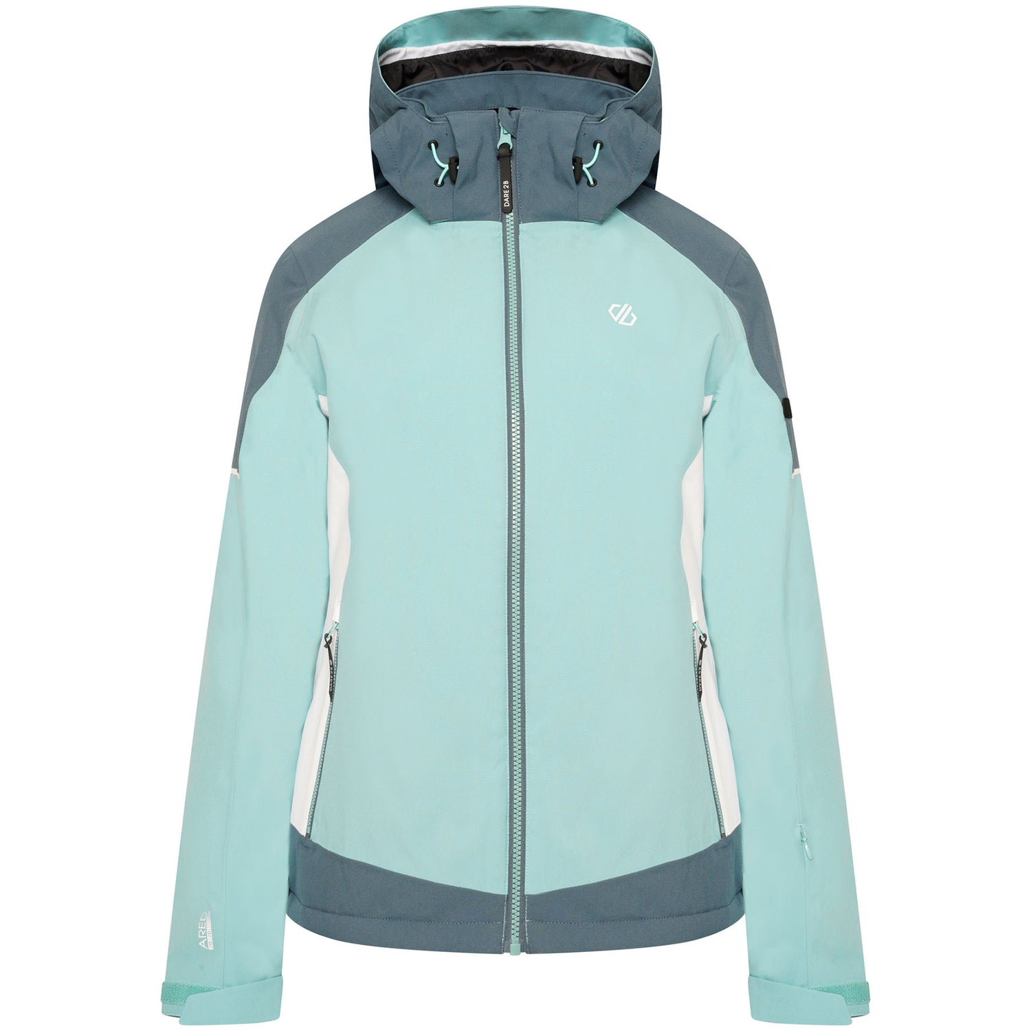 Dare 2b Women's Enliven Ski Jacket Canton Green/Orion Grey / 8-Canton Green/Orion Grey / 10-Canton Green/Orion Grey / 12-Canton Green/Orion Grey / 14-Canton Green/Orion Grey / 16 #- 53 Degrees North 