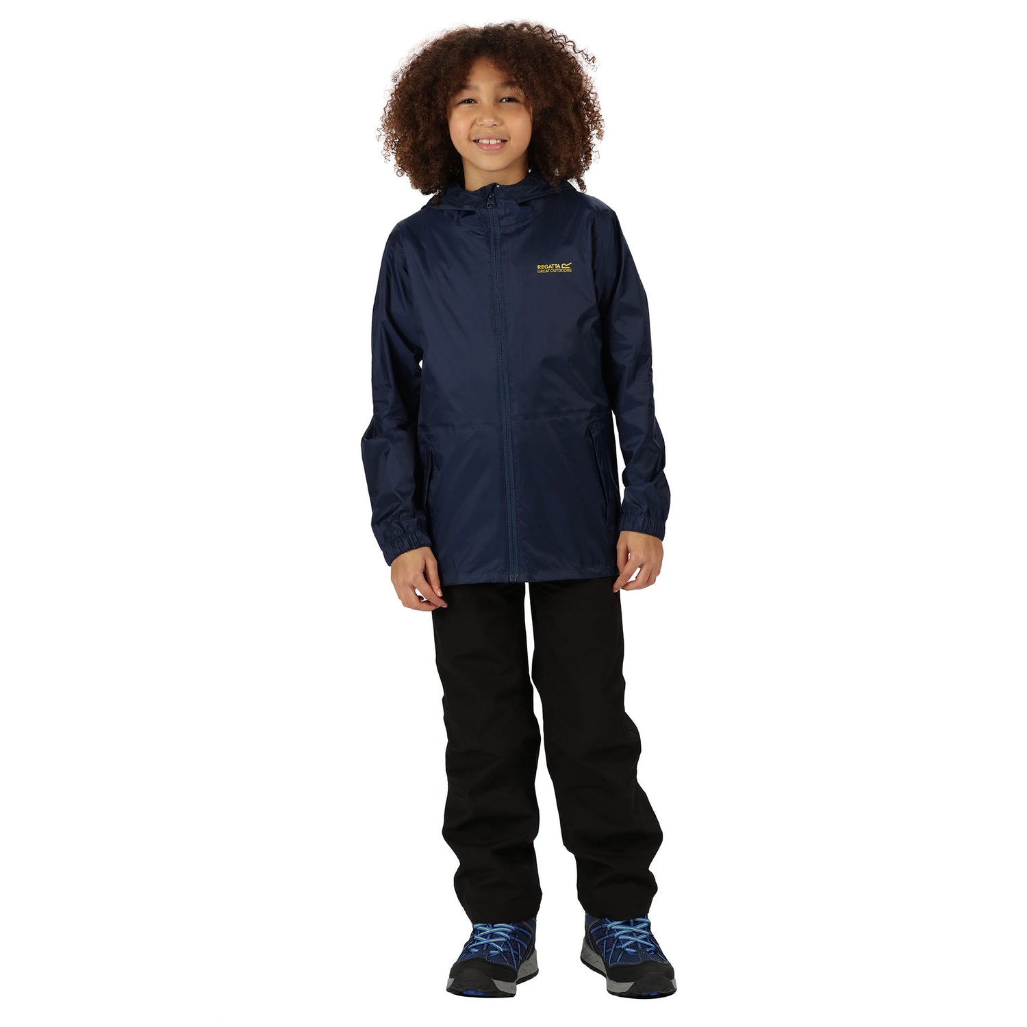 Regatta Kids' Pack-It Waterproof Packaway Jacket Olympian Blue / Age 3-4-Olympian Blue / Age 5-6-Olympian Blue / Age 7-8-Olympian Blue / Age 9-10-Olympian Blue / Age 11-12 #- 53 Degrees North 