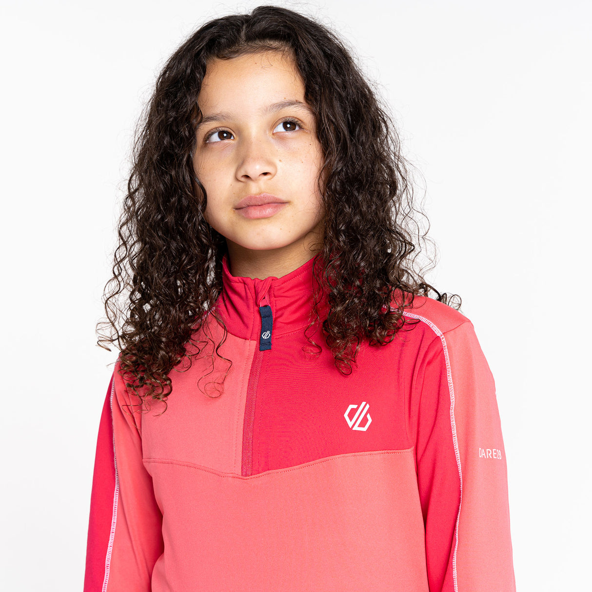 Dare 2b Kids' Formate II Core Stretch Midlayer Top #color_virtual-pink-gernanium-pink