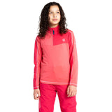 Dare 2b Kids' Formate II Core Stretch Midlayer Top #color_virtual-pink-gernanium-pink