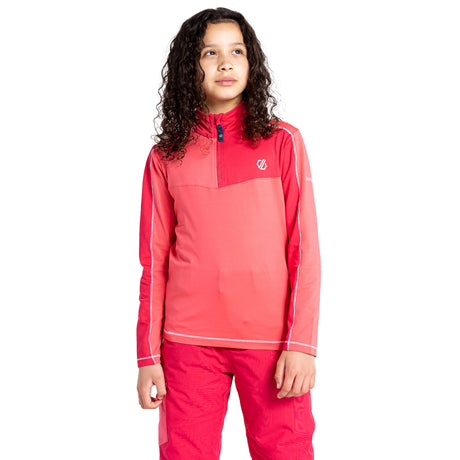 Dare 2b Kids' Formate II Core Stretch Midlayer Top #color_virtual-pink-gernanium-pink