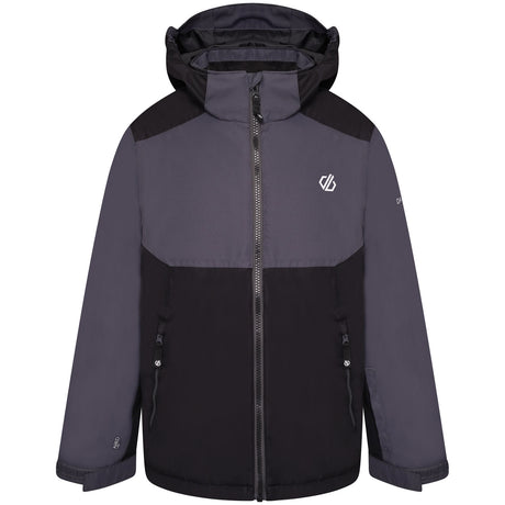 Dare 2b Kids' Impose III Ski Jacket Ebony Grey/Black / Age 3-4-Ebony Grey/Black / Age 5-6-Ebony Grey/Black / Age 7-8-Ebony Grey/Black / Age 9-10-Ebony Grey/Black / Age 11-12 #- 53 Degrees North 