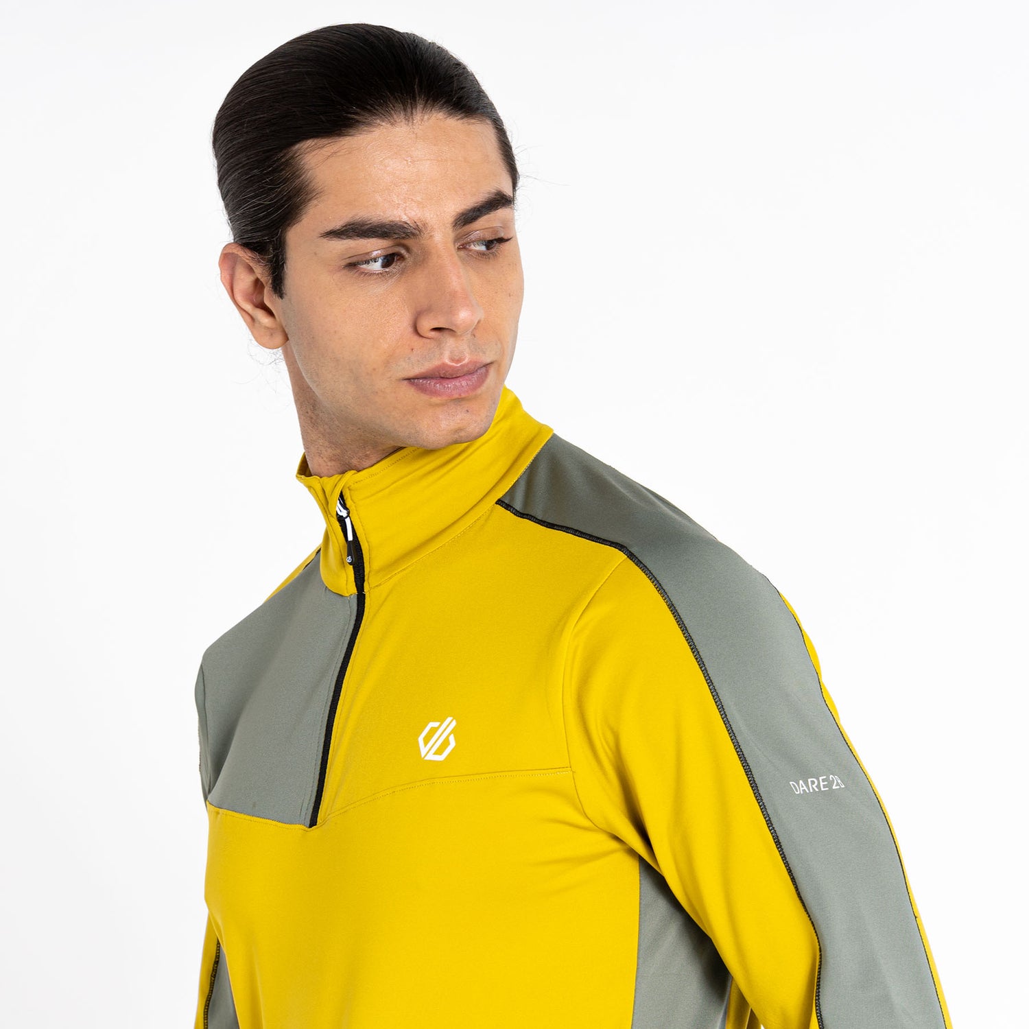 Dare 2b Men's Dignify II Core Stretch Midlayer Top Lichen Green/Black / Small-Lichen Green/Black / Medium-Lichen Green/Black / Large-Lichen Green/Black / X-Large-Lichen Green/Black / XX-Large #- 53 Degrees North 