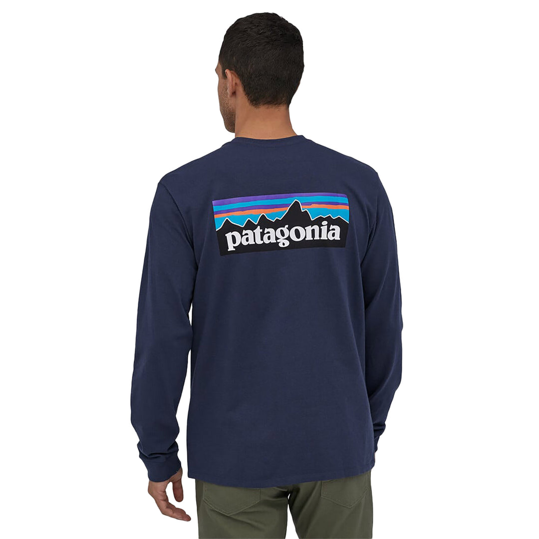 Patagonia Men's L/S P-6 Logo Responsibili-Tee #color_classic-navy