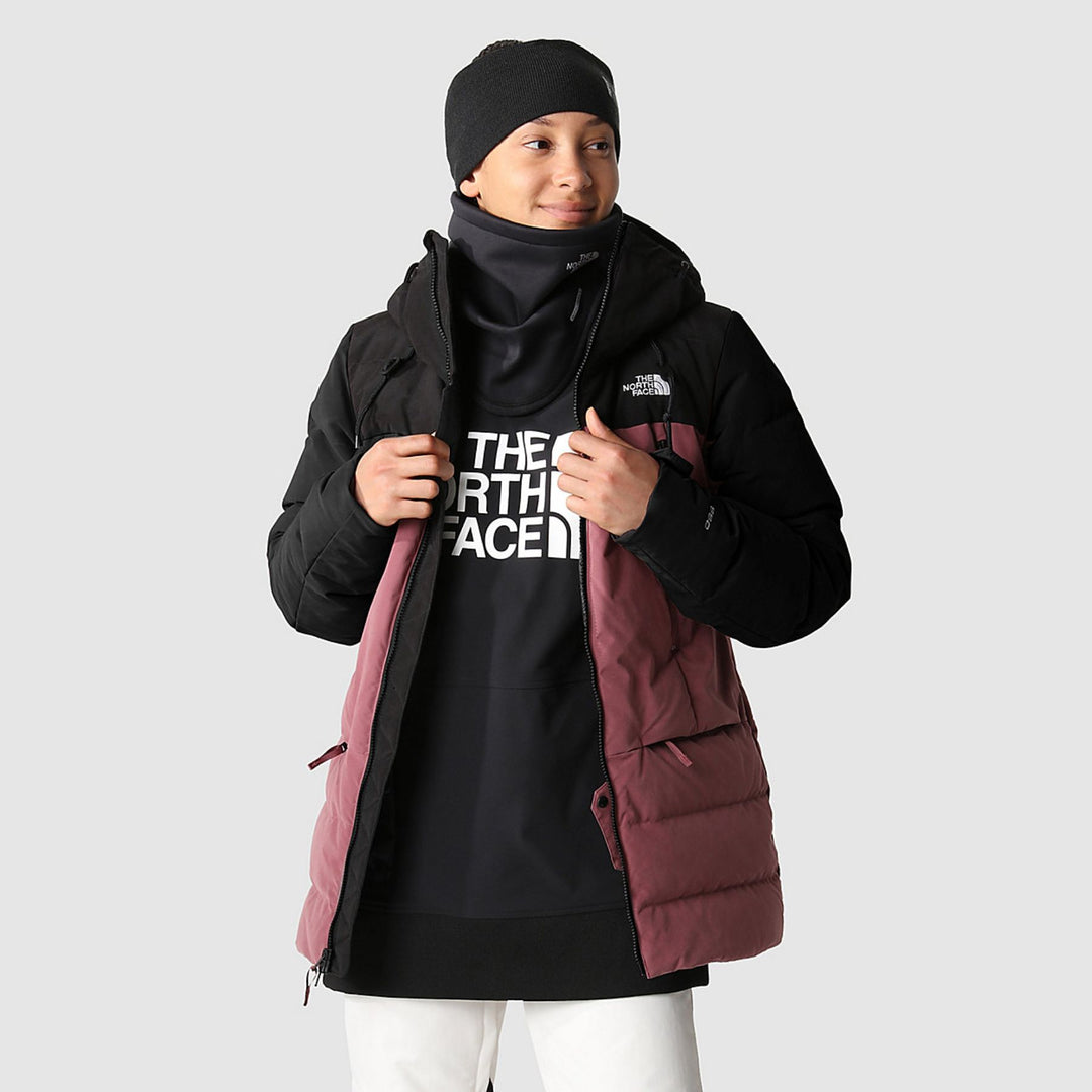 The North Face Women's Pallie Down Jacket #color_wild-ginger-tnf-black
