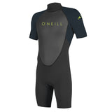 O'Neill Youth Reactor II 2mm Short Sleeve Back Zip Spring Wetsuit Black/Aqua / Age 3-4-Black/Aqua / Age 5-6-Black/Aqua / Age 7-8-Black/Aqua / Age 9-10-Black/Aqua / Age 11-12 #- 53 Degrees North 